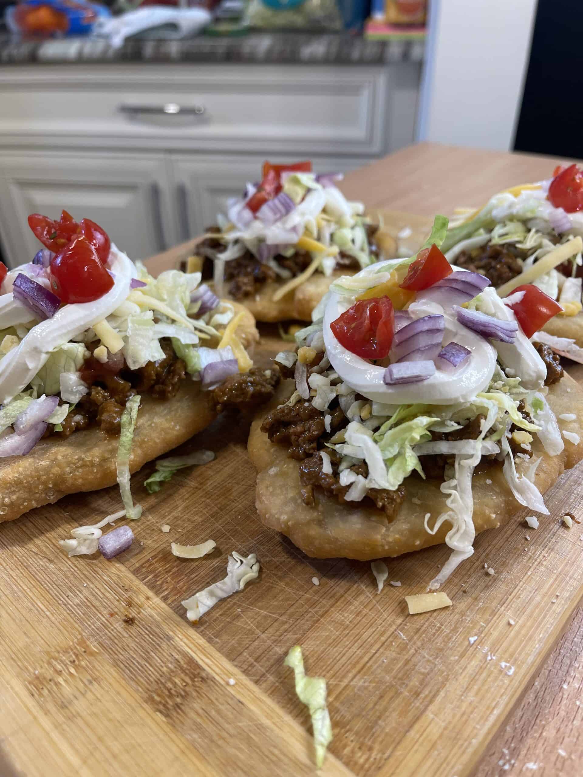 Fried Personal Taco Pizza