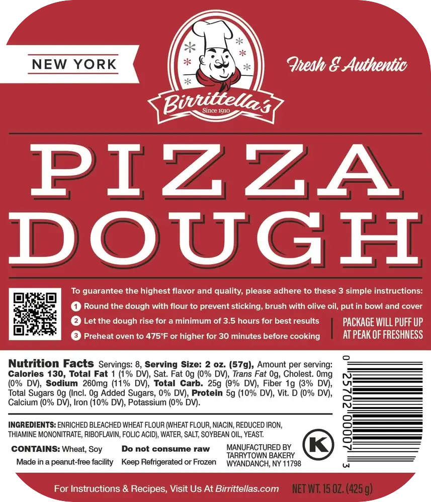 Birrittella's Traditional New York pizza dough package
